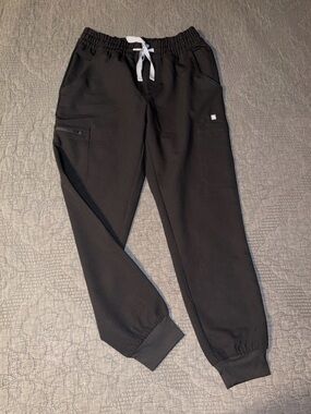 Figs Black Jogger Pants with Drawstring